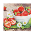 Product foto van Papieren servetten 3-laags 33x33 cm Strawberry Taste set van 20