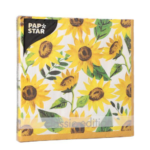 Product foto van Papieren servetten 3-laags 33x33 cm Sunflowers set van 20