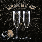 Product foto van Papieren servetten 3-laags 33x33 cm "Welcome New Year" set van 20