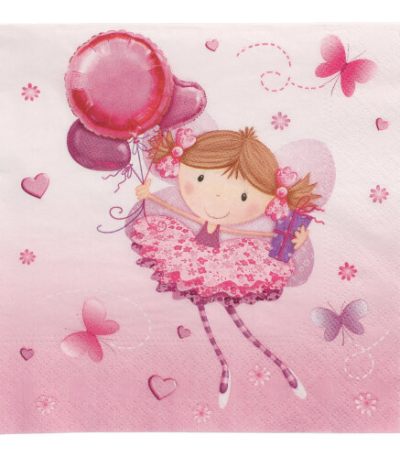 Product foto van Papieren servetten 3-laags 33x33 cm set van 20 Little Dancer