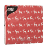 Product foto van Papieren servetten 3-laags 33x33 cm wit set van 20 Rennes