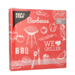 Product foto van Papieren servetten 3-laags 33x33cm BBQ Love 30 stuks