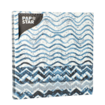 Product foto van Papieren servetten 3-laags 33x33cm Crazy Waves set van 20