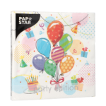 Product foto van Papieren servetten 3-laags 33x33cm Fete set van 20