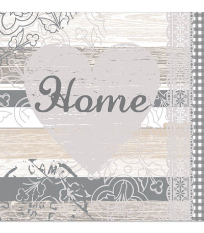 Product foto van Papieren servetten 3-laags 33x33cm Home set van 20