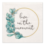 Product foto van Papieren servetten 3-laags 33x33cm "Live in the Moment" set van 20