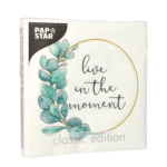 Product foto van Papieren servetten 3-laags 33x33cm "Live in the Moment" set van 20