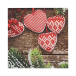 Product foto van Papieren servetten 3-laags 33x33cm Mes Coeurs set van 20