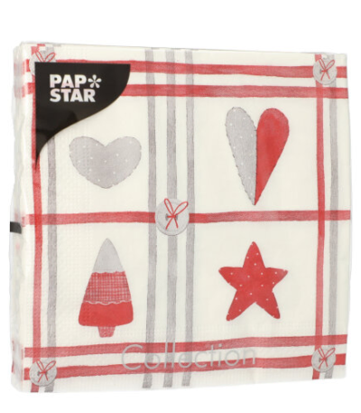 Product foto van Papieren servetten 3-laags 33x33cm Sewings