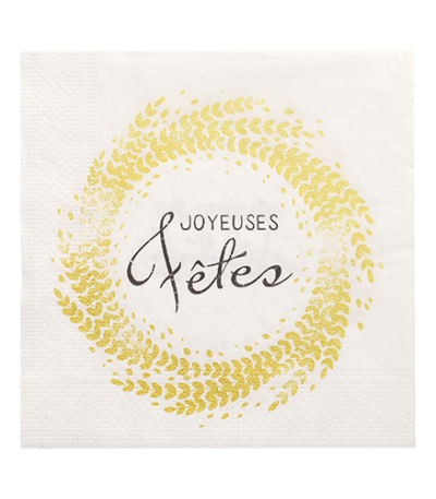 Product foto van Papieren servetten 3-laags 33x33cm Spirale de Fete set van 20