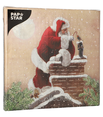 Product foto van Papieren servetten 3-laags 40x40 cm Dans la Cheminee