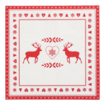 Product foto van Papieren servetten 3-laags 40x40cm wit Rennes set van 20