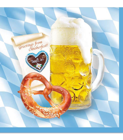 Product foto van Papieren servetten 3-laags Bavaria set van 100