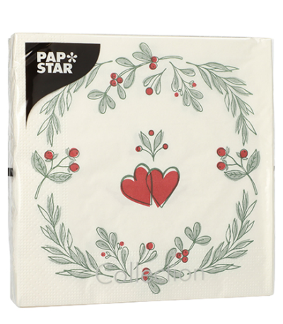 Product foto van Papieren servetten 3-laags Berries 20x33cm