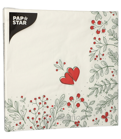 Product foto van Papieren servetten 3-laags Berries set van 20