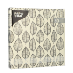 Product foto van Papieren servetten 3-laags Black Foliage 30 stuks