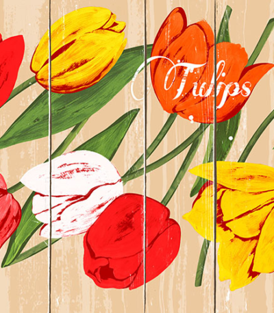 Product foto van Papieren servetten 3-laags Blooming Tulips set van 100