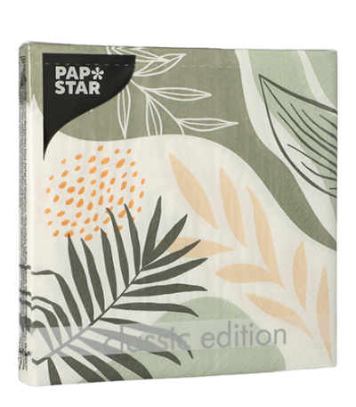 Product foto van Papieren servetten 3-laags Branch Silhouette set van 20