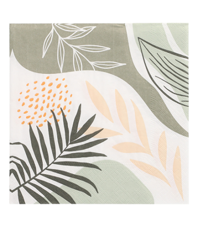 Product foto van Papieren servetten 3-laags Branch Silhouette set van 20