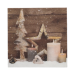 Product foto van Papieren servetten 3-laags Candles and Stars 20 stuks