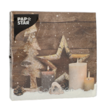 Product foto van Papieren servetten 3-laags Candles and Stars 20 stuks