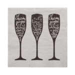 Product foto van Papieren servetten 3-laags Champagne set van 20
