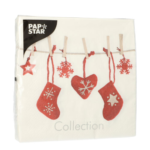 Product foto van Papieren servetten 3-laags Chaussettes 20 stuks