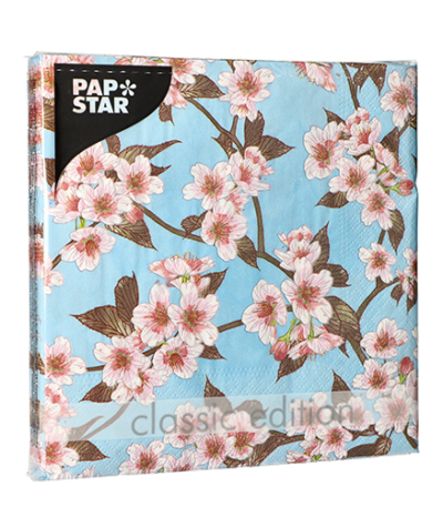 Product foto van Papieren servetten 3-laags Cherry Blossoms set van 20