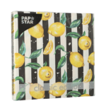 Product foto van Papieren servetten 3-laags Citrus Lines set van 20