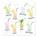 Product foto van Papieren servetten 3-laags Cocktail set van 20