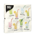 Product foto van Papieren servetten 3-laags Cocktail set van 20
