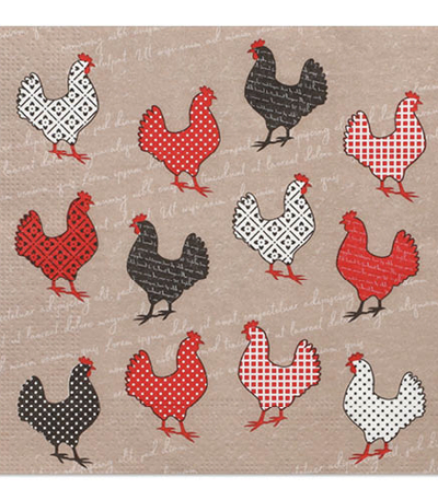 Product foto van Papieren servetten 3-laags Cocotte set van 20