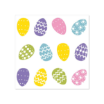 Product foto van Papieren servetten 3-laags Coloured Eggs set van 50