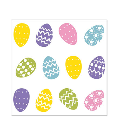 Product foto van Papieren servetten 3-laags Coloured Eggs set van 50
