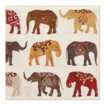Product foto van Papieren servetten 3-laags Elephants set van 20
