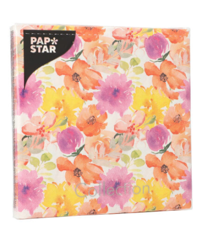 Product foto van Papieren servetten 3-laags Flowers Splendor set van 20