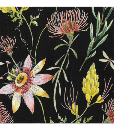 Product foto van Papieren servetten 3-laags Flowers set van 20