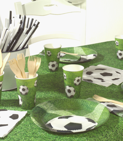 Product foto van Papieren servetten 3-laags Football set van 20