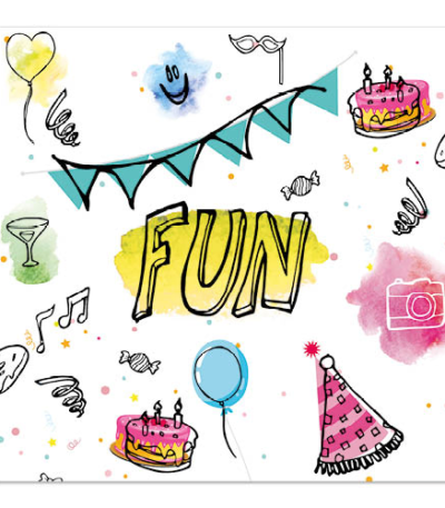 Product foto van Papieren servetten 3-laags Fun set van 20