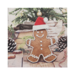 Product foto van Papieren servetten 3-laags GingerBread Man set van 20