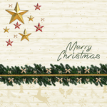 Product foto van Papieren servetten 3-laags Golden Star set van 100