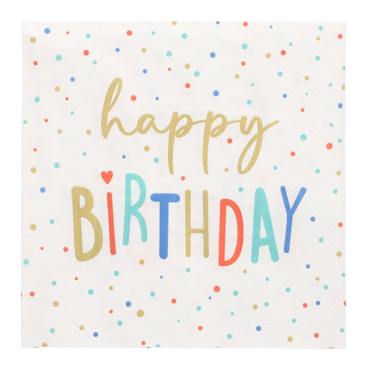 Papieren servetten 3-laags Happy Birthday set van 20 Product foto van Papieren servetten 3-laags Happy Birthday set van 20