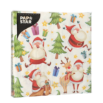 Product foto van Papieren servetten 3-laags Happy Santa set van 20