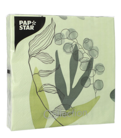 Product foto van Papieren servetten 3-laags Nature 20 stuks