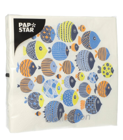 Product foto van Papieren servetten 3-laags Nemo set van 20