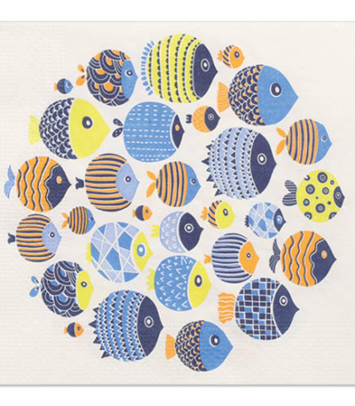 Product foto van Papieren servetten 3-laags Nemo set van 20