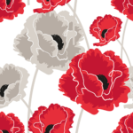 Product foto van Papieren servetten 3-laags Poppy set van 20