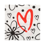 Product foto van Papieren servetten 3-laags Red Heart 30 stuks