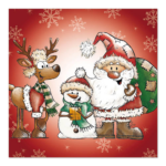 Product foto van Papieren servetten 3-laags Santa's Companions set van 20