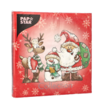 Product foto van Papieren servetten 3-laags Santa's Companions set van 20